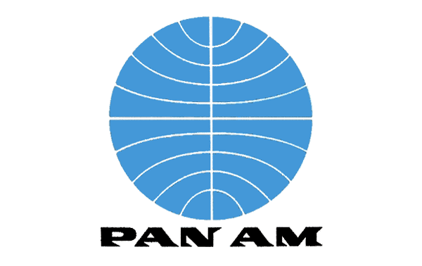 Pan Am globe logo with the wordmark below