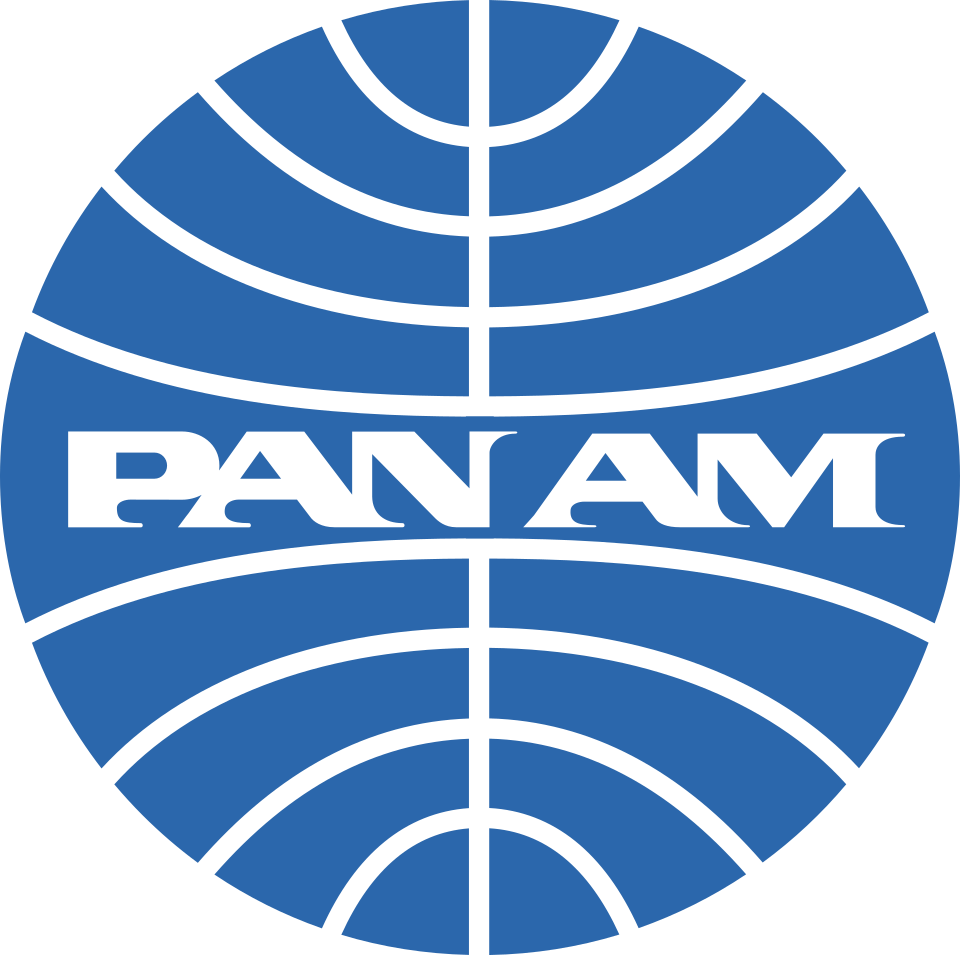 Pan Am globe logo with the wordmark across it