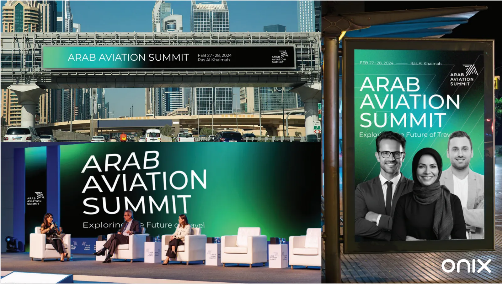 Arab Aviation Summit stage branding