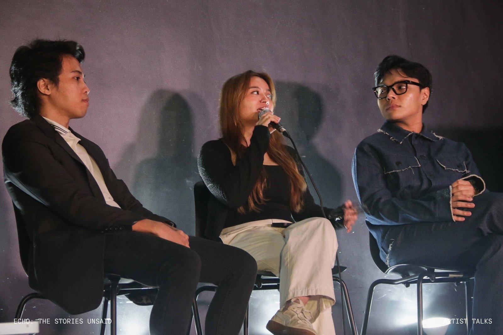 John Benedict on a panel at Artist Talks